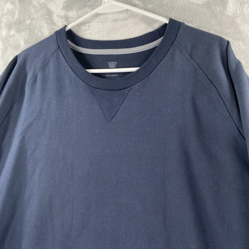 Mack Weldon Sweatshirt Mens XXL Crew Neck Pullover Sweater Blue Cotton Spandex